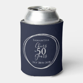 第50誕生日ネイビー銀応援~50年 缶クーラー