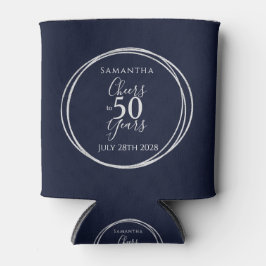 第50誕生日ネイビー銀応援～50年 缶クーラー