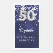 第50誕生日ネイビー・ブルー・シルバー・スターズ (正面)