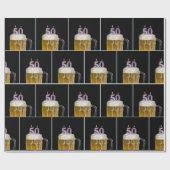 第50誕生日ビアマグカップとキャンドル ラッピングペーパー (フラット)