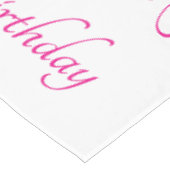 第50誕生日ピンクホワイト金ゴールド風船おめでとう テーブルクロス (アングル)