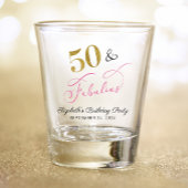 第50誕生日ピンク金ゴールドパーティーのお気に入り ショットグラス
