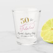 第50誕生日ピンク金ゴールドパーティーのお気に入り ショットグラス (正面)
