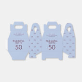 第50誕生日ブルーエレガントモダンビーボックス フェイバーボックス (折り畳みなし)