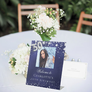 第50誕生日ブルー・シルバー・スターズ写真歓迎 台座サイン