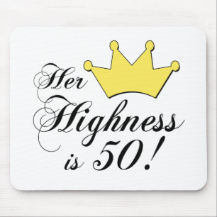 第50誕生日プレゼントは、彼女の高度50です! マウスパッド