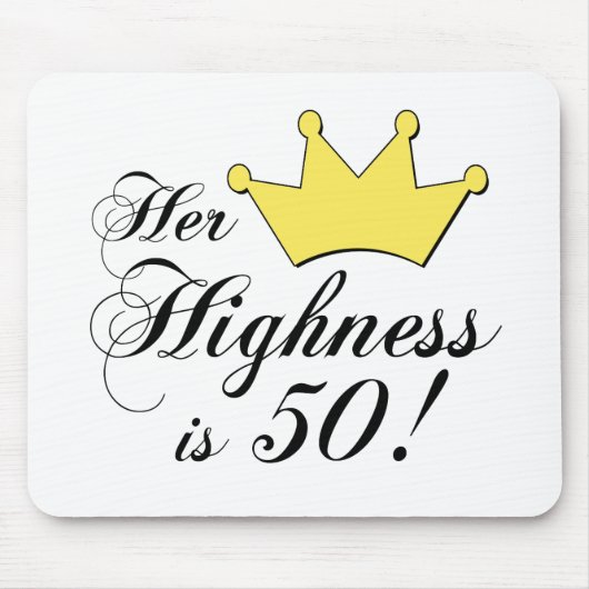 第50誕生日プレゼントは、彼女の高度50です! マウスパッド (正面)