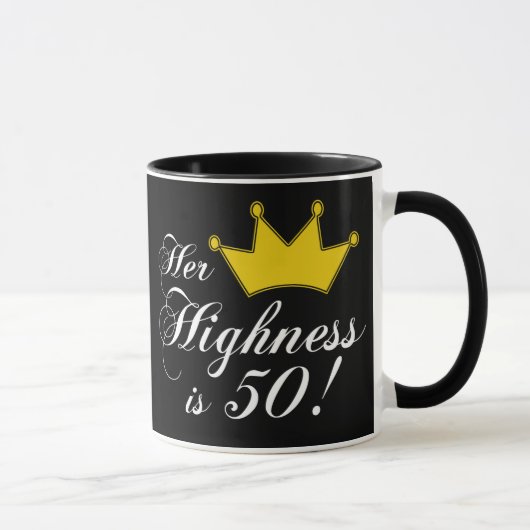 第50誕生日プレゼントは、彼女の高度50です! マグカップ (右)
