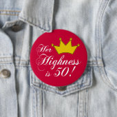 第50誕生日プレゼントは、彼女の高度50です! 缶バッジ (インサイチュ)