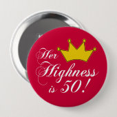 第50誕生日プレゼントは、彼女の高度50です! 缶バッジ (正面&裏面)