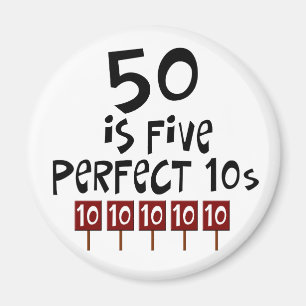 第50誕生日プレゼント、50は5完全な10sです! マグネット
