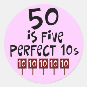 第50誕生日プレゼント、50は5完全な10sです! ラウンドシール