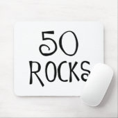 第50誕生日プレゼント、50個の石 マウスパッド (マウス)