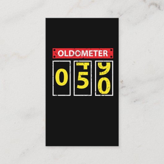 第50誕生日プレゼントOldometer 50年の 名刺 (正面)