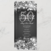 第50誕生日プログラムグラムライトシルバー付き/メニュー プログラム (正面/裏面)