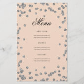 第50誕生日プログラムシルバーグリッターとメニュー赤面 チラシ (裏面)