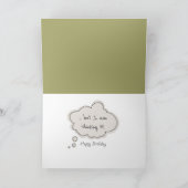 第50誕生日ベア座ってタイヤをスイング カード (内部)