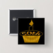 第50誕生日ボタン 缶バッジ (正面&裏面)