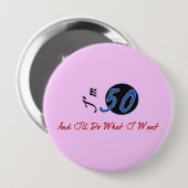 第50誕生日ボタン 缶バッジ (正面&裏面)