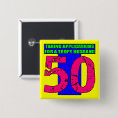 第50誕生日ボタン 缶バッジ (正面&裏面)