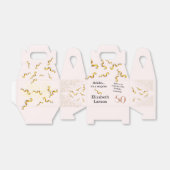 第50誕生日ミニマモダンリストフェイク金ゴールドグリッター フェイバーボックス (折り畳みなし)