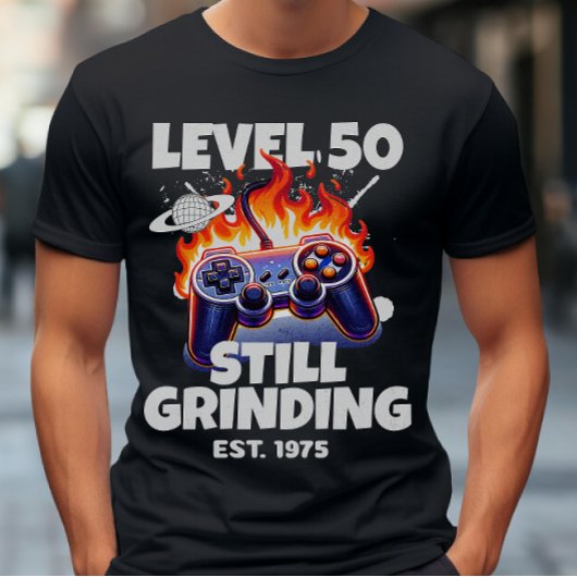 第50誕生日モダンゲームコントローラ誕生日 Tシャツ