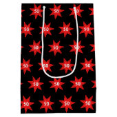 第50誕生日レッドスター ミディアムペーパーバッグ (裏面)