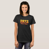 第50誕生日レディースゲント50年ヴィンテージ1972 Tシャツ (正面フル)