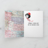 第50誕生日レトロコルベット地図 カード (内部)