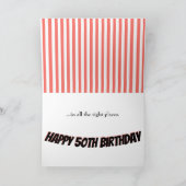 第50誕生日レトロハゲヒトシャイニーヘッドサンゴ カード (内部)