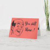 第50誕生日レトロハゲヒトシャイニーヘッドサンゴ カード (正面)