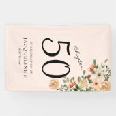 第50誕生日ヴィンテージフローラ 横断幕 (横)