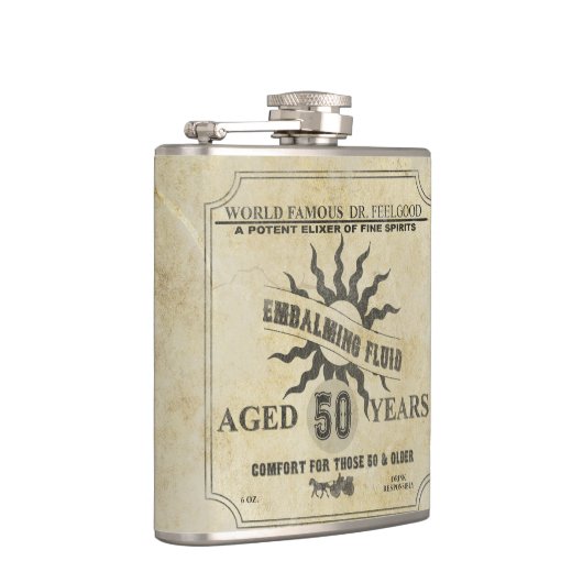 第50誕生日ヴィンテージユーモアのフラスコ フラスク (右)