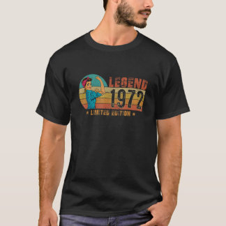 第50誕生日ヴィンテージ1972 Legend Since 1972 For M Tシャツ