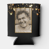 第50誕生日写真テンプレート応援とビール 缶クーラー (正面)