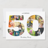 第50誕生日写真テンプレート招待状 招待状 (正面)