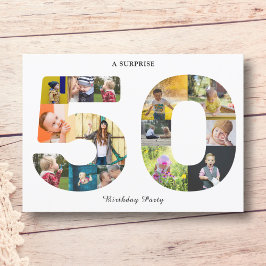 第50誕生日写真テンプレート招待状 招待状