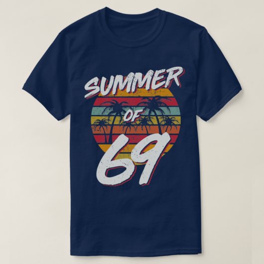 第50誕生日夏の69ギフトマママパパ Tシャツ (デザイン正面)