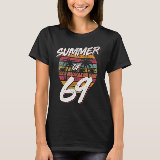 第50誕生日夏の69ママのパパ Tシャツ (正面)