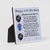 第50誕生日夫歌碑 フォトプラーク (正面)