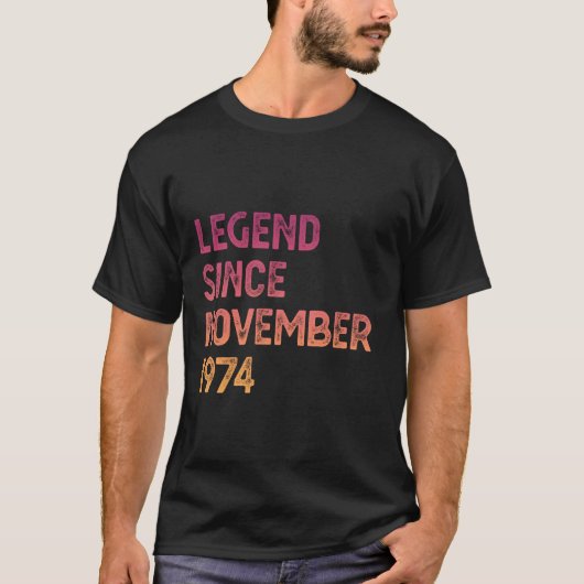 第50誕生日女性伝説1974年11月 Tシャツ (正面)