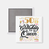 第50誕生日女王 マグネット (正面/裏面)