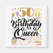 第50誕生日女王 マグネット (正面)