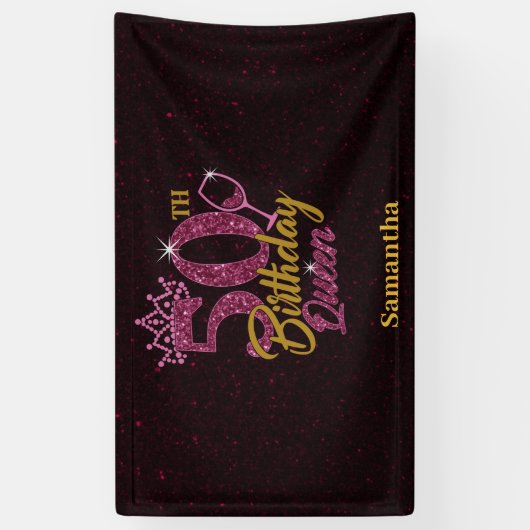 第50誕生日女王 横断幕 (縦)