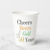 第50誕生日応援とビアーズゴルフパーティー 紙コップ (裏面)