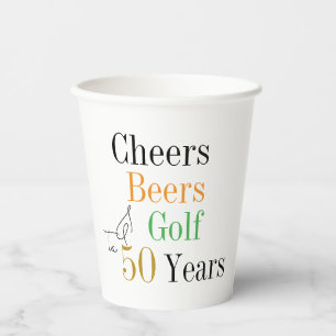 第50誕生日応援とビアーズゴルフパーティー 紙コップ