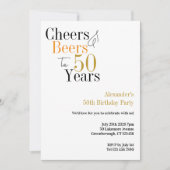 第50誕生日応援とビールミニマルパーティー 招待状 (正面)