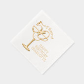 第50誕生日応援5誕生日 パーソナライズされた 箔ナプキン (右)