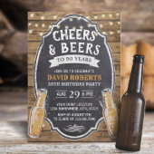 第50誕生日応援&ビーズチョーク素朴ボード 招待状