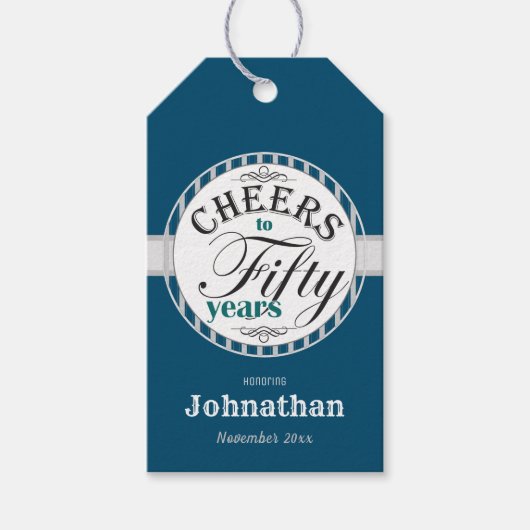 第50誕生日応援～50年 ギフトタグ (正面)